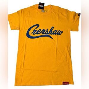 The Marathon Clothing limited edition Crenshaw T shirt tee gold blue size small‎